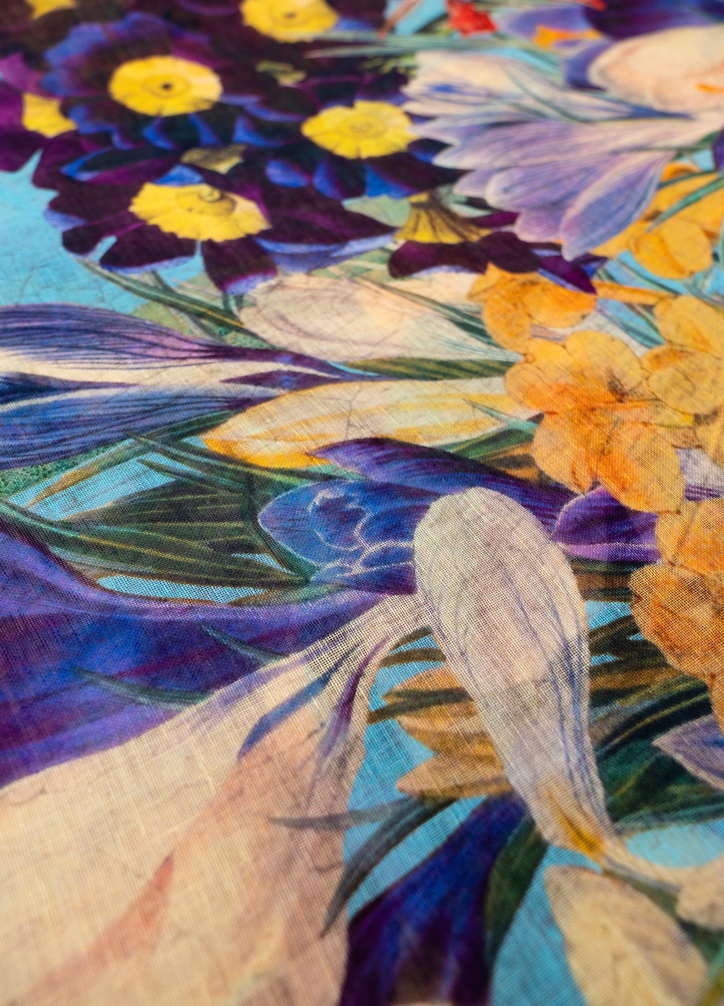 Linen/Cotton Scarf by Powder Design in Spring Flora