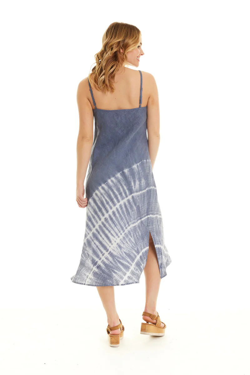 Linen Skye Bias Dress by River+Sky in Bluebird