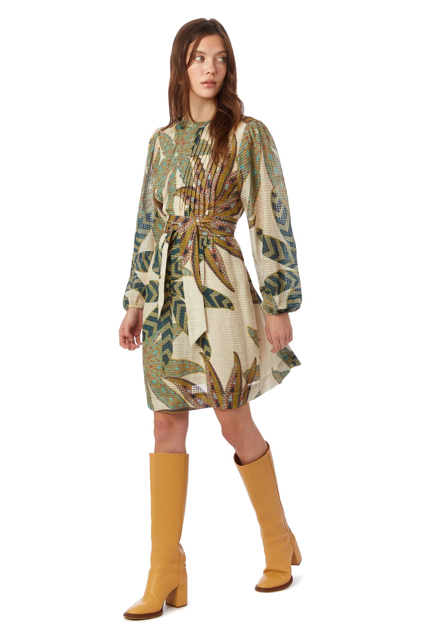 Catie Mini Dress by Marie Oliver in Lichen