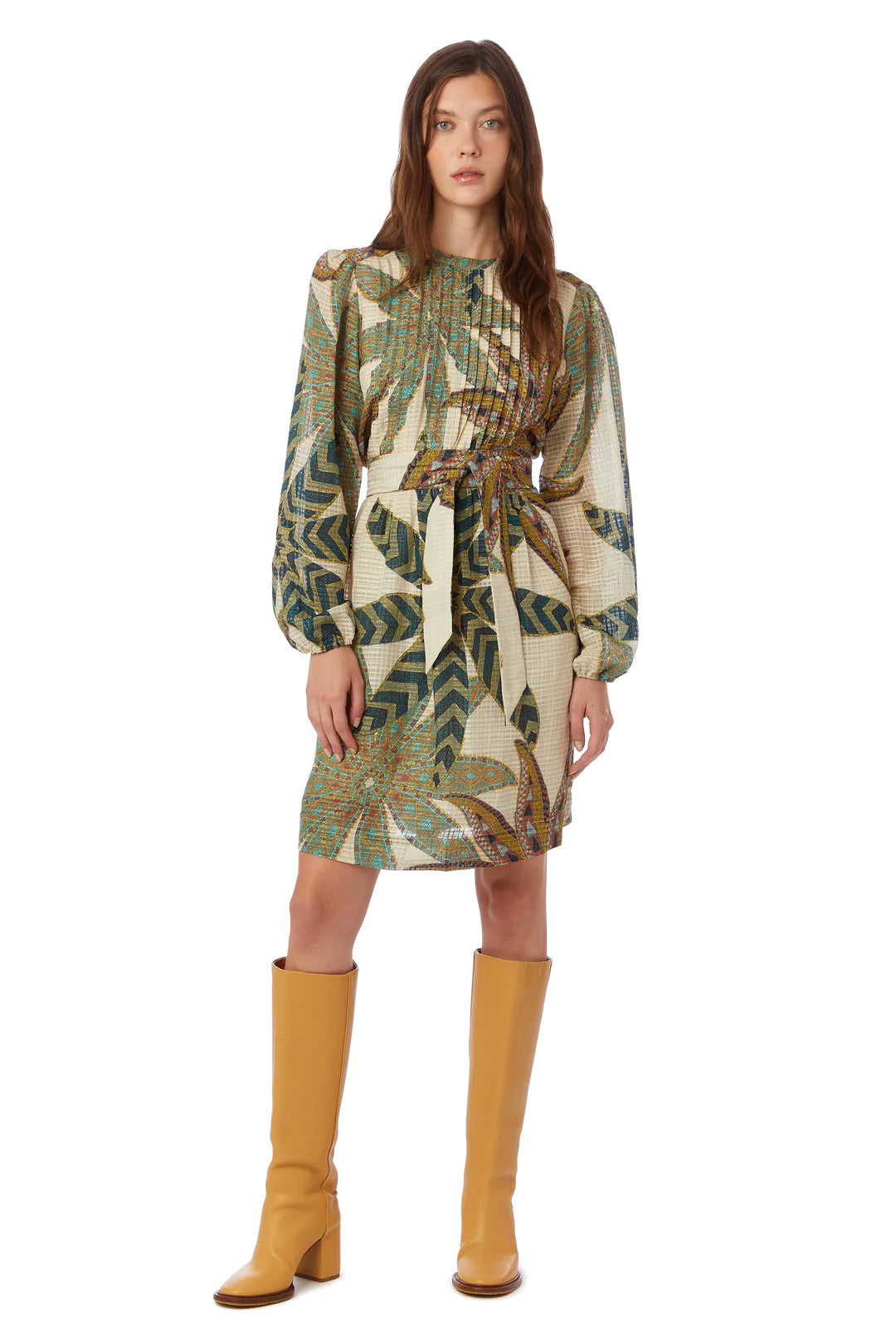 Catie Mini Dress by Marie Oliver in Lichen