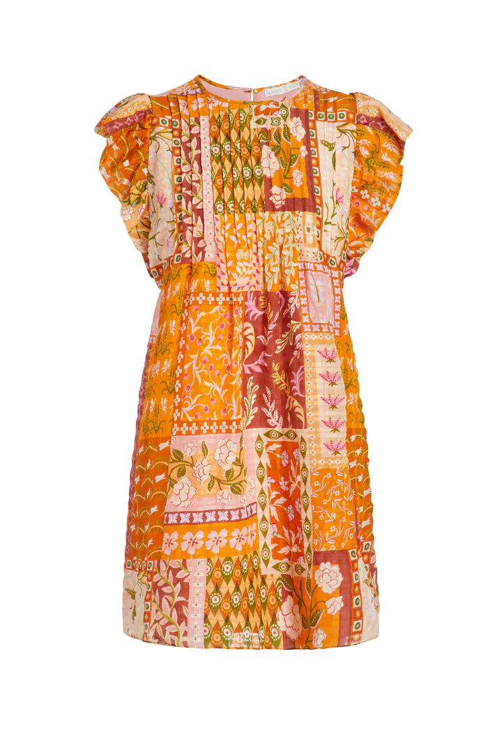 Caite Sleeveless Dress bu Marie Oliver in Poppy Patchwork