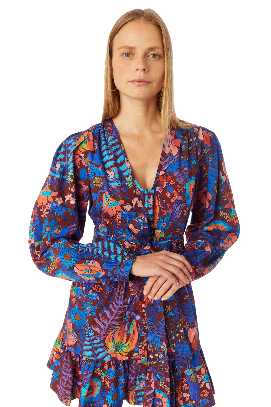 Debra Dress by Marie Oliver in Peacock Floral