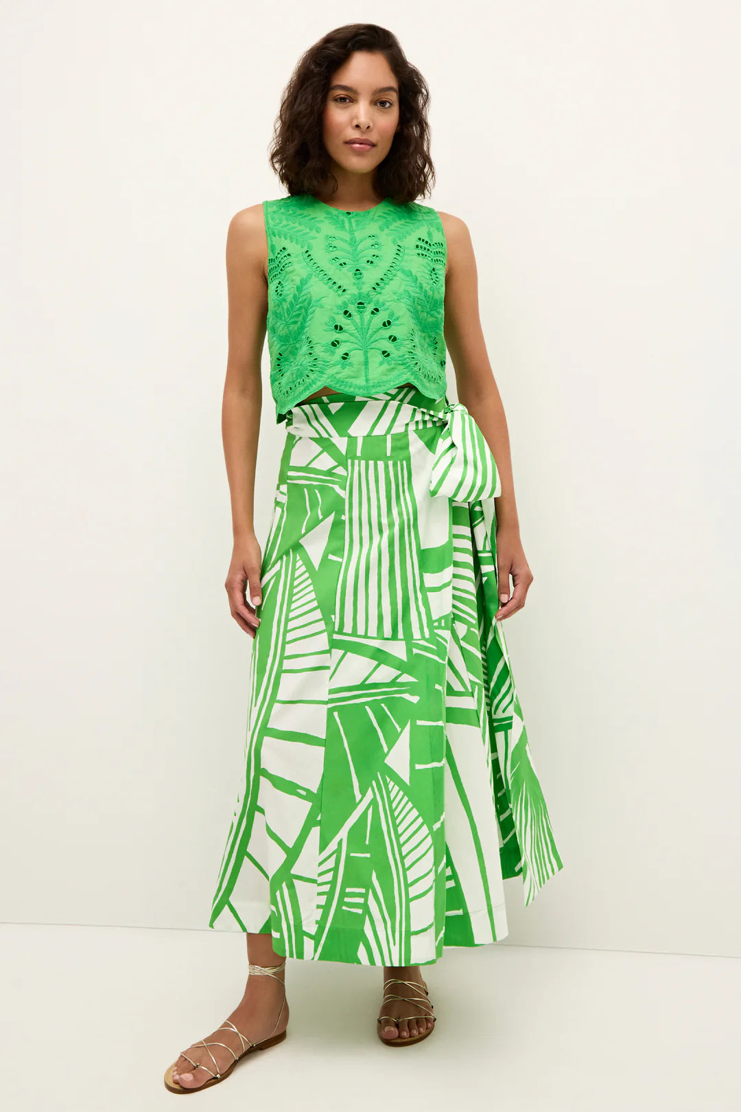 Estine Wrap Skirt by Marie Oliver in Verdant
