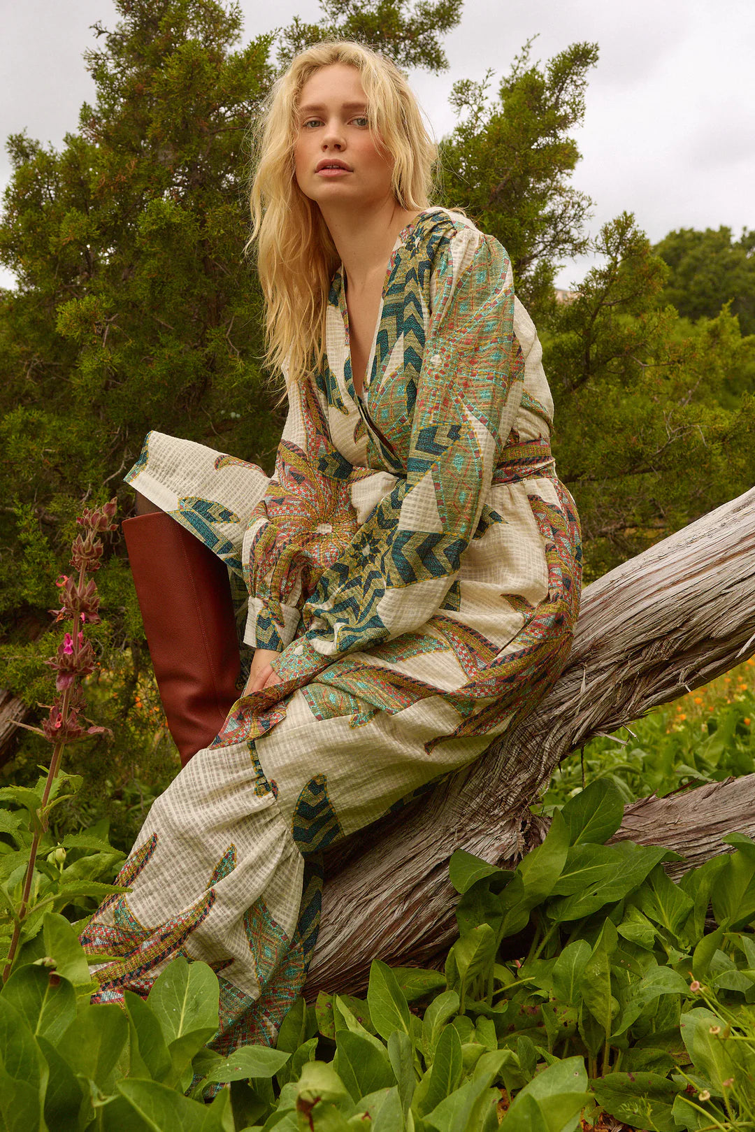 Hannon Dress by Marie Oliver in Lichen