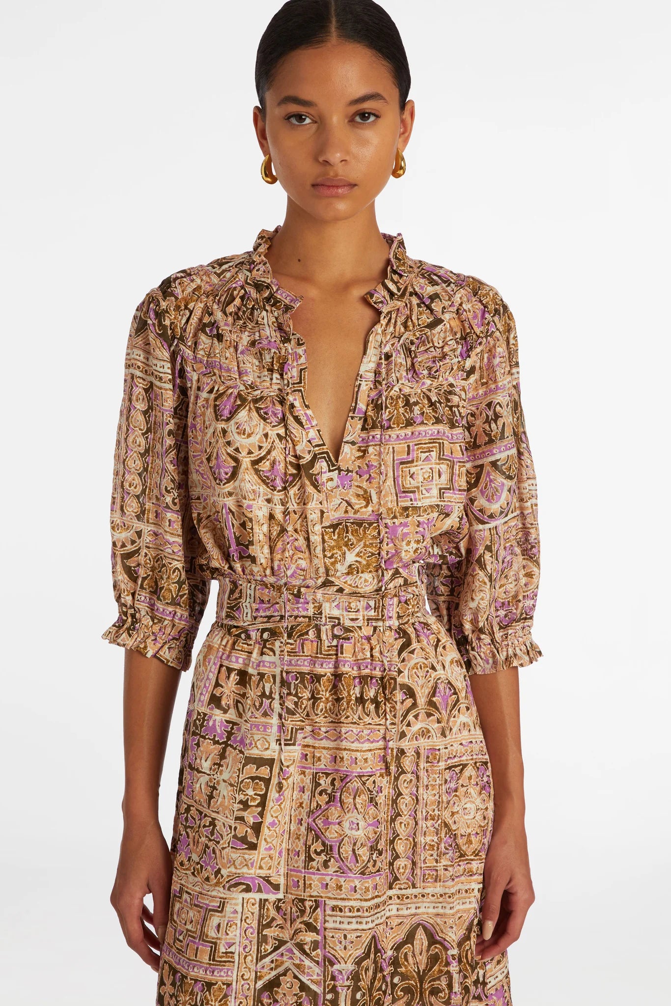 Finely Top by Marie Oliver in Amethyst Tile