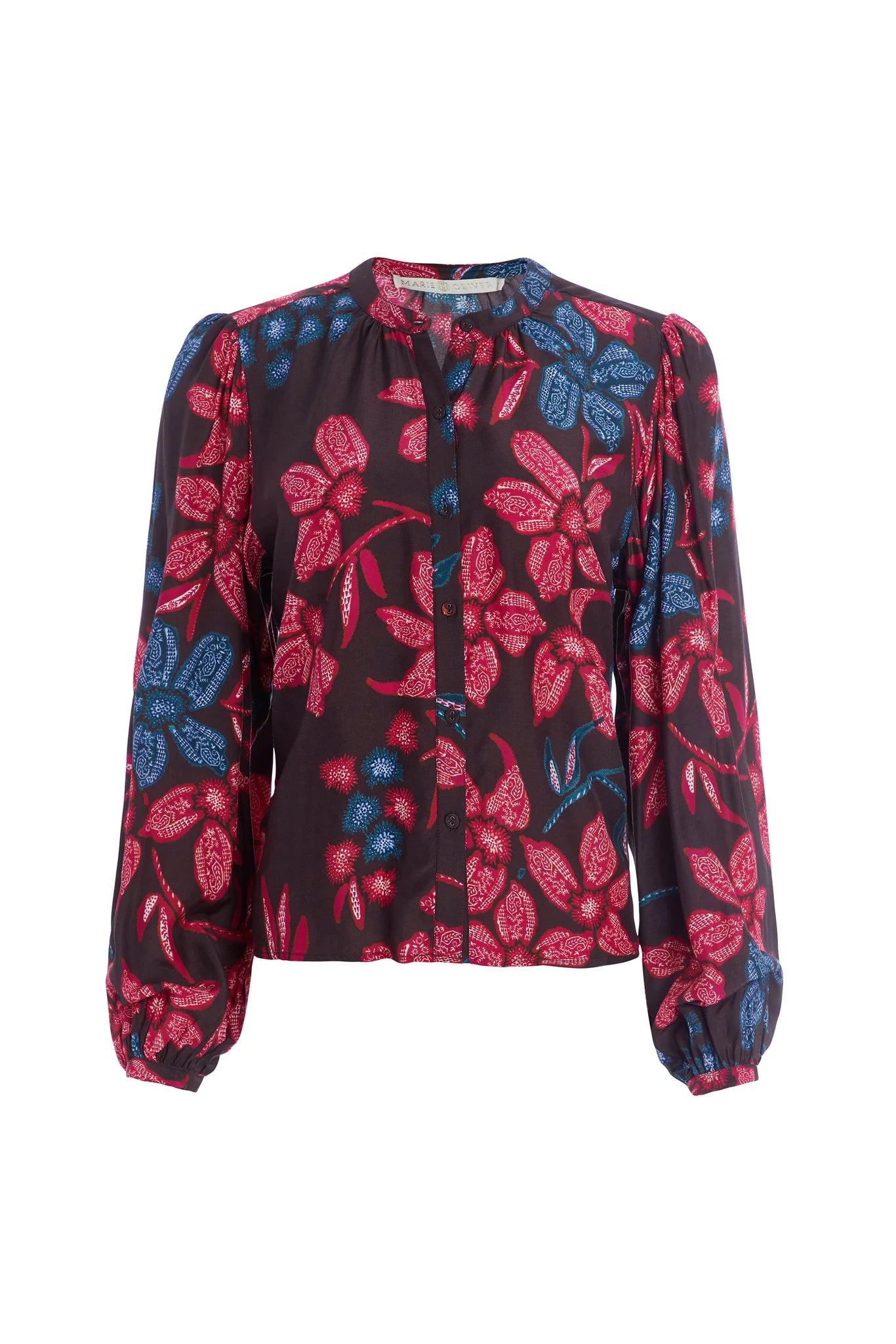 Kendra Blouse by Marie Oliver in Mocha Blossom