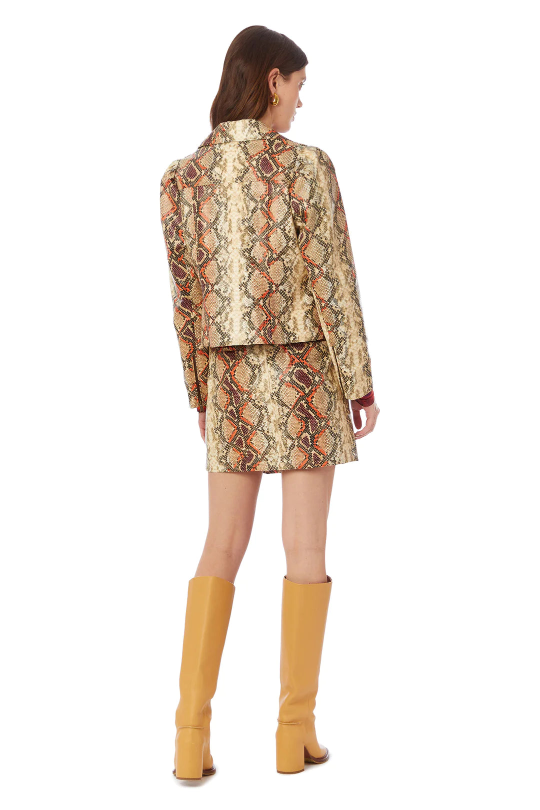 Maeve Moto Jacket by Marie Oliver in Snakeskin Faux Leather
