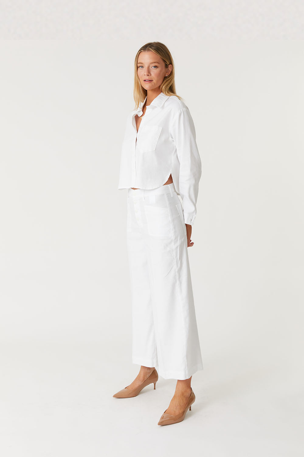 Sophia Exposed Button Wide Leg by Level 99 in Stillwater
