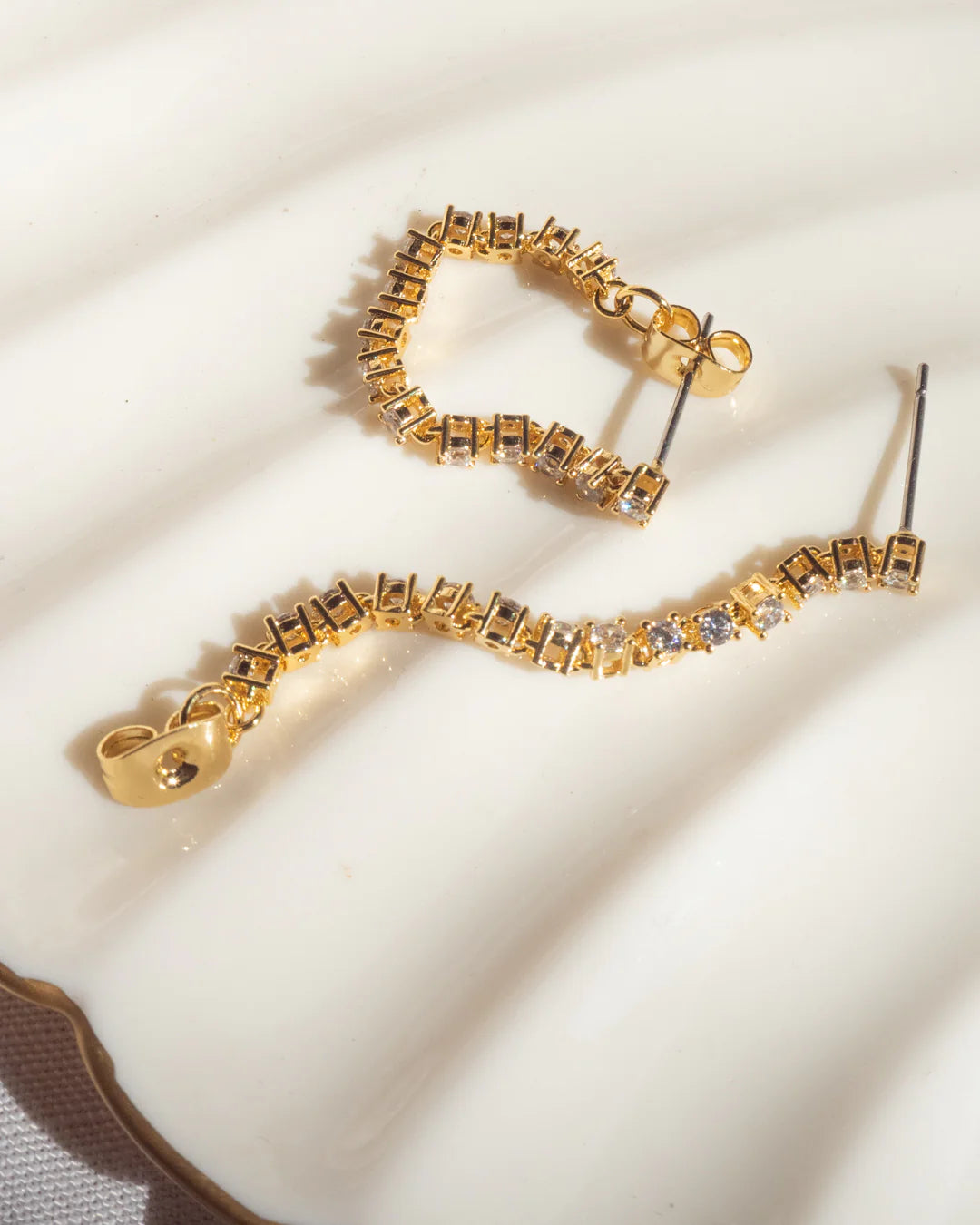 Ballier Chain Studs by LUV AJ in Gold