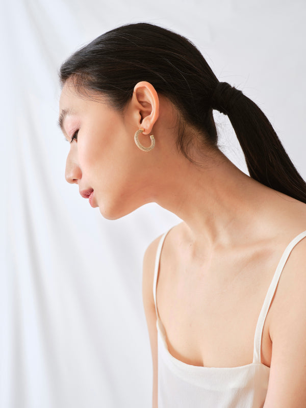 Petit Arthur Earrings by Maison Lurex in Gold