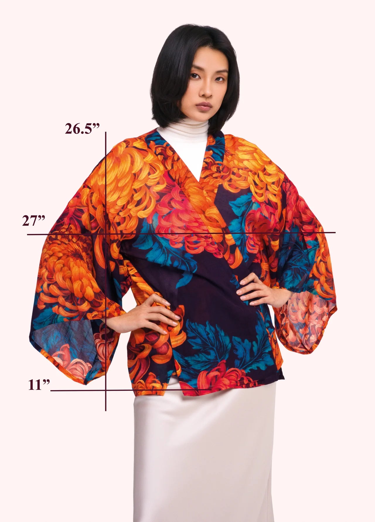 Short Kimono Jacket by Powder Design in Chrysanthemum