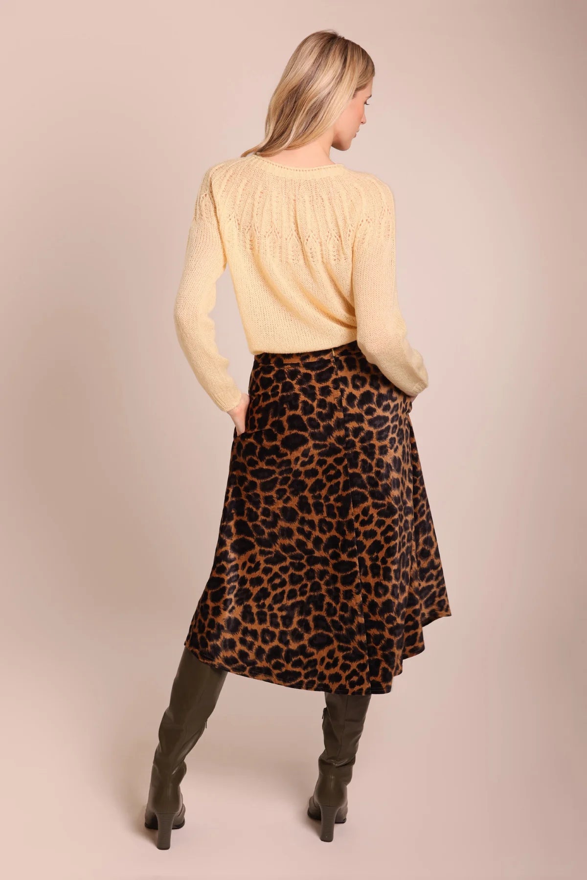 Anarchy Skirt by Traffic People in Black and Brown Leopard