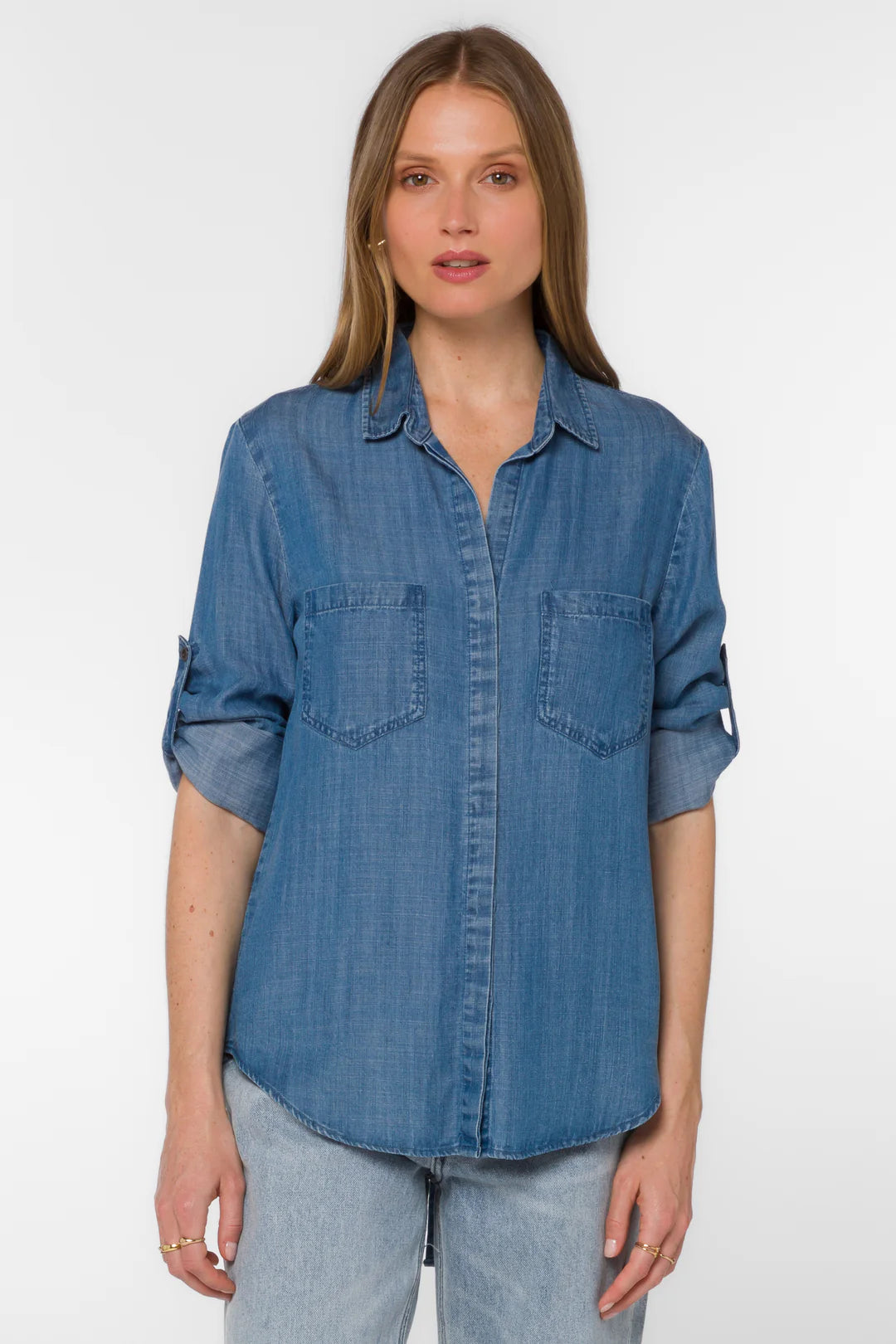 Riley Top by Velvet Heart in Venice Sky