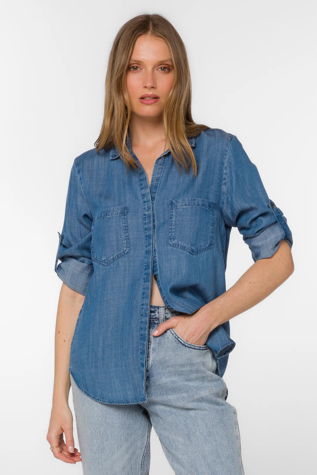 Riley Top by Velvet Heart in Venice Sky