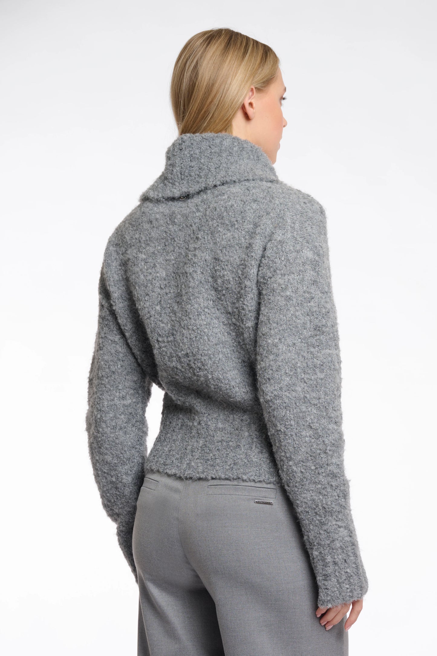 Boi Cardigan Zipper Jacket by Rino & Pelle in Grey