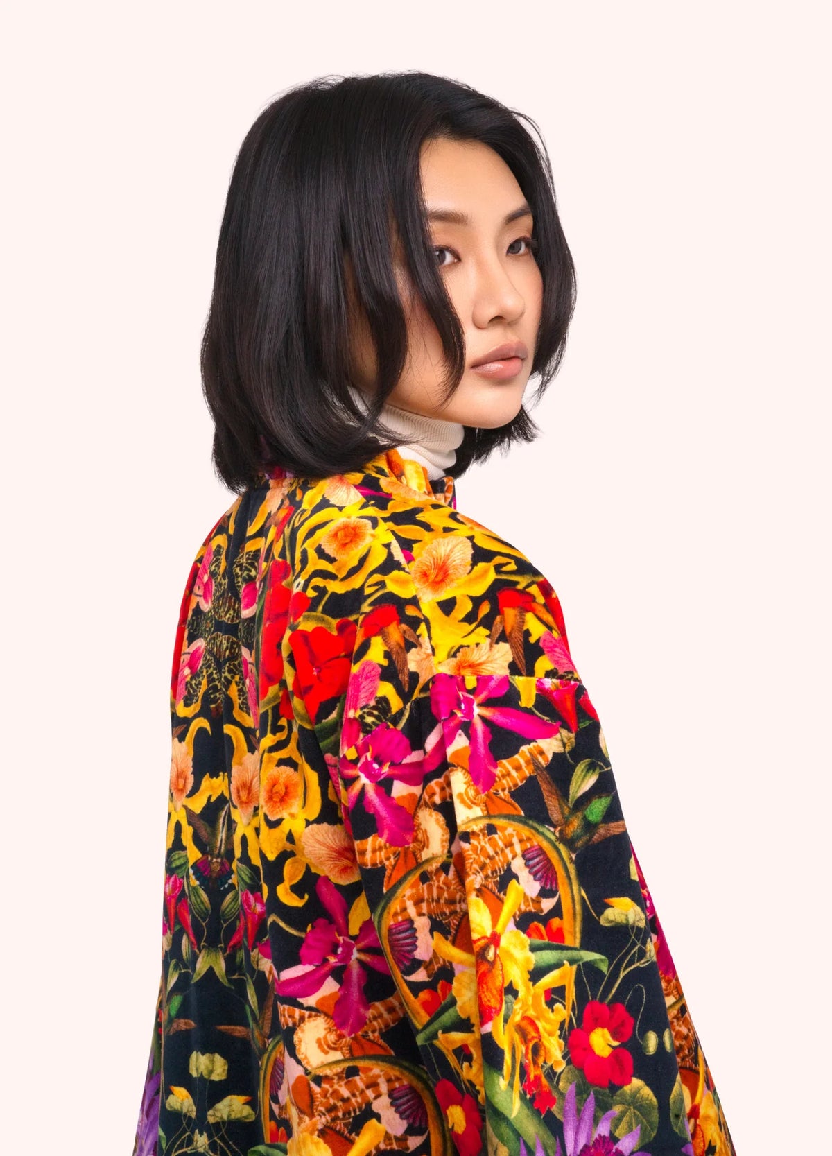 Velvet Jacket by Powder Design in Botanical Kaleidoscope
