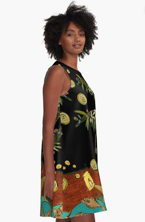 Emerald Swamp Dress by Tre Lilli in Black
