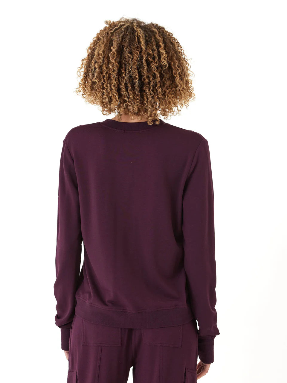 Edwina V-Neck Top by Threads 4 Thought in Ultra Maroon