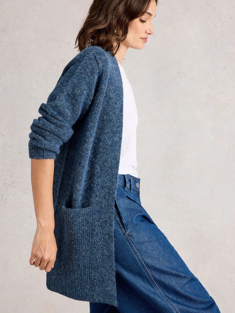 Erin Long Line Cardigan by White Stuff in Dark Blue