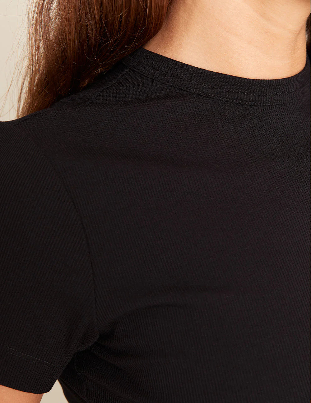 Ribbed Crew Neck by Boody in Black