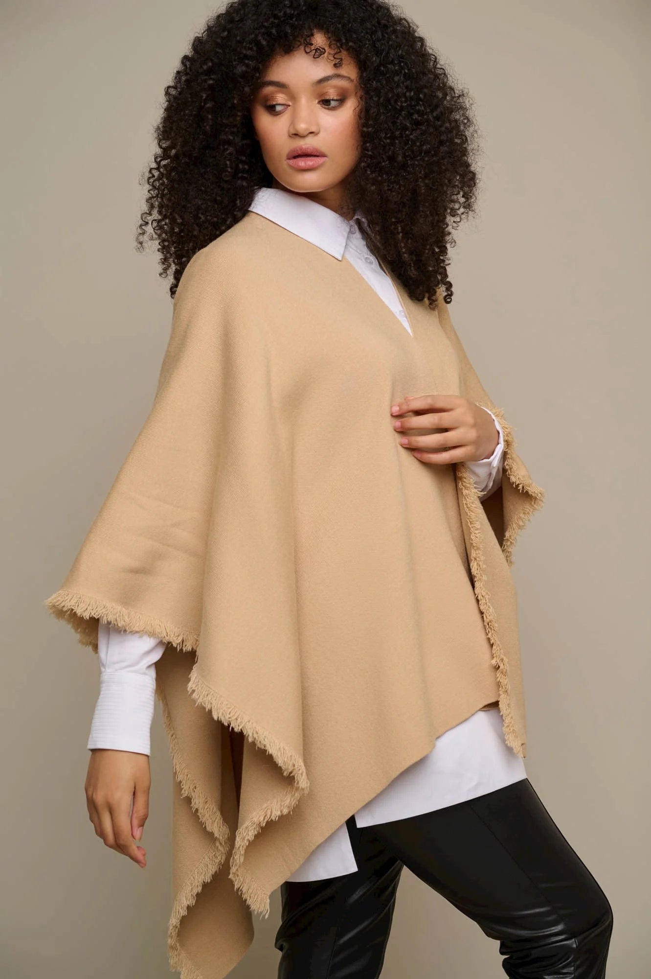Anke Poncho by Rino & Pelle in Cookie
