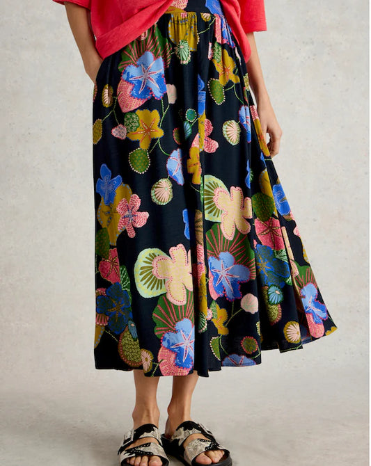 Abigail Midi Skirt by White Stuff in Navy