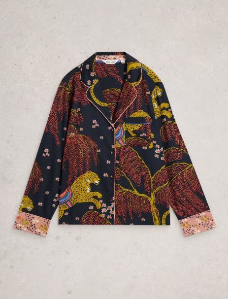 Nina Organic PJ Shirt by White Stuff in Black