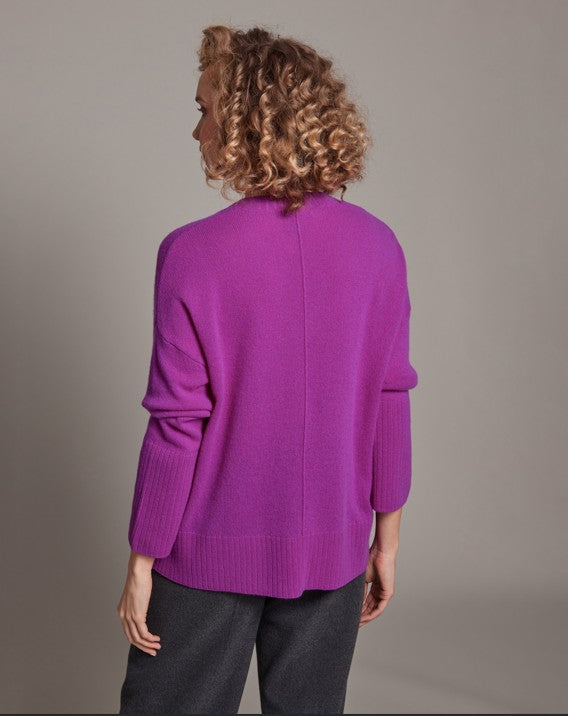 Devin Hi-Low V-Neck by Alashan in Boysenberry