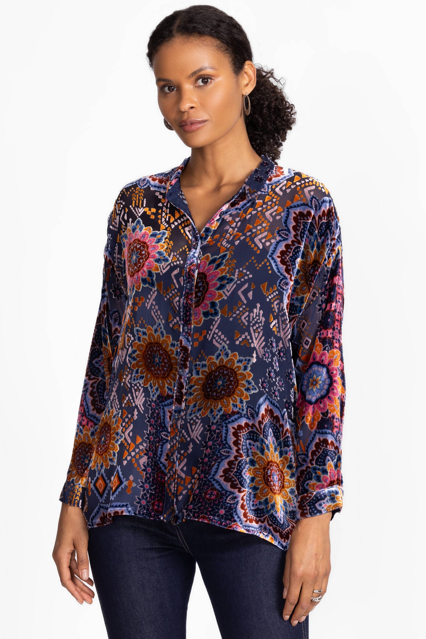 The Oversized Audrey Shirt by Johnny Was in Sisi