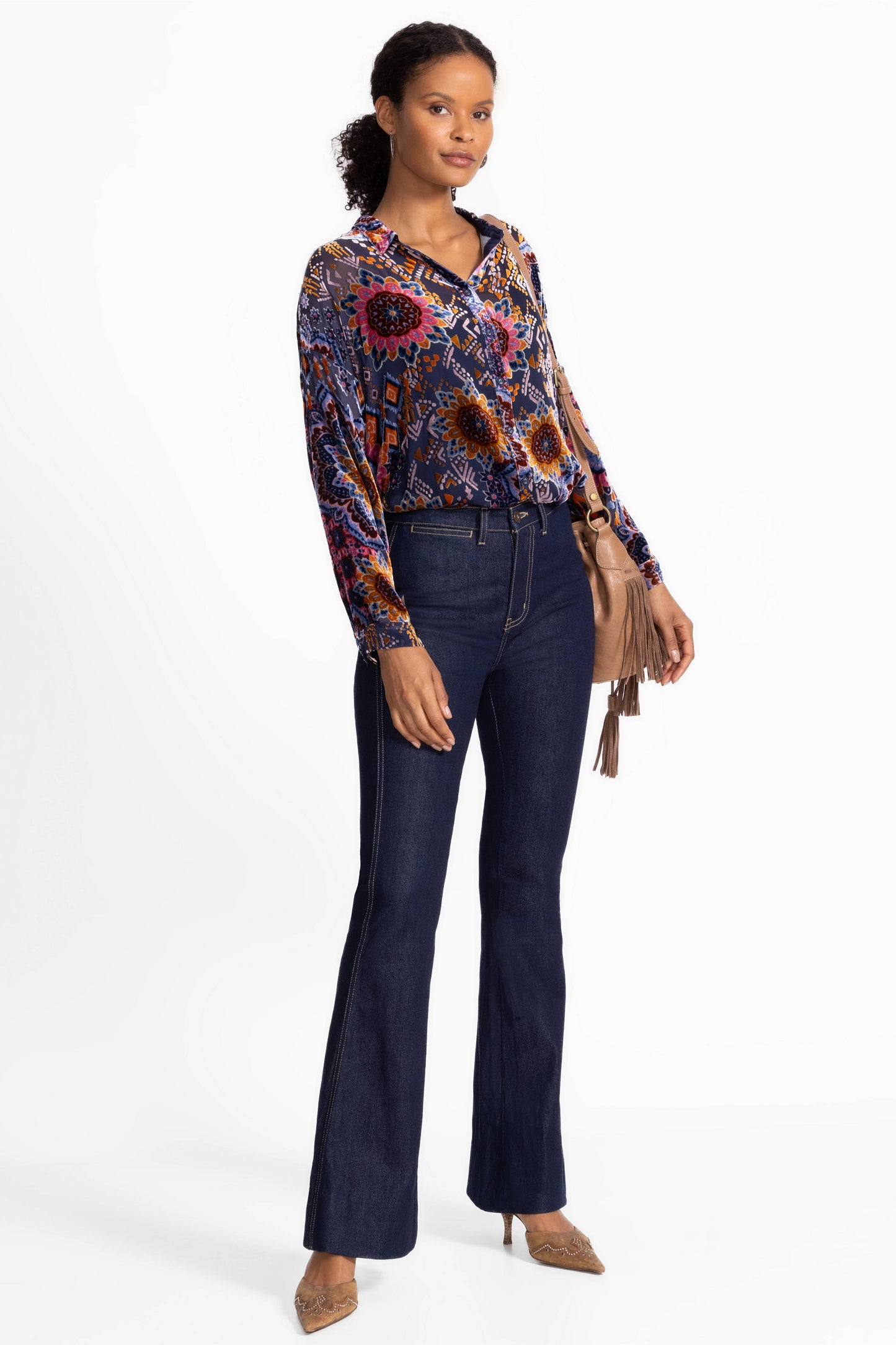 The Oversized Audrey Shirt by Johnny Was in Sisi