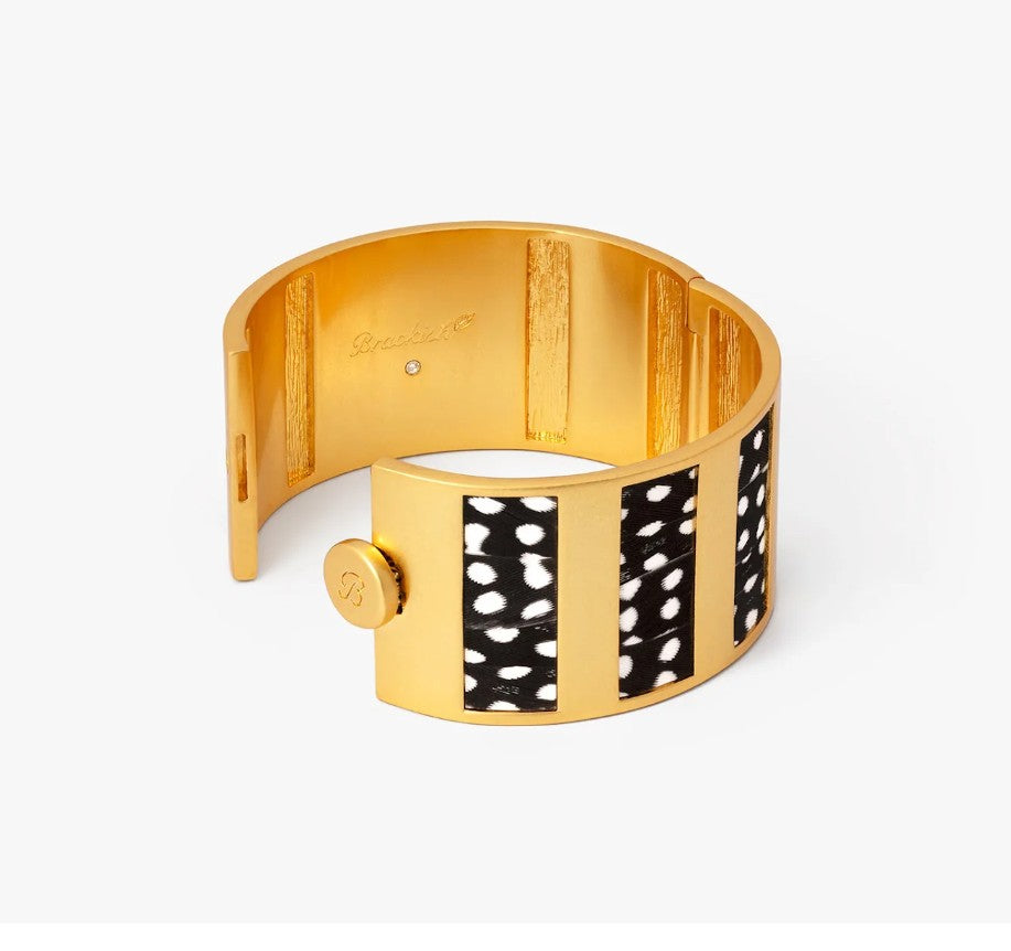 Crystal Striped Hinge Cuff by Brackish