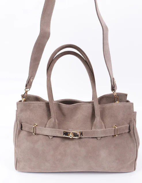 Chandra Satchel Bag by Verdipelle in Taupe