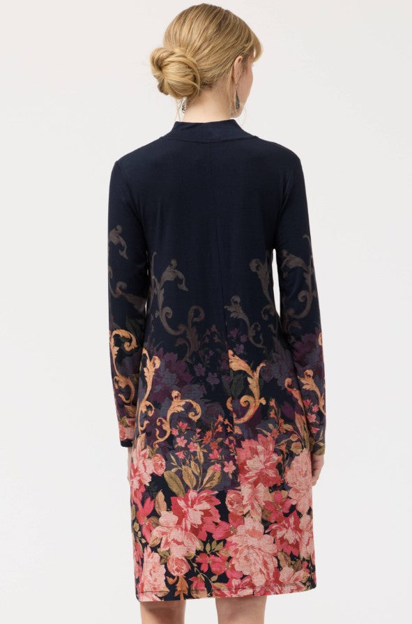 The Janie Favorite Mock Neck Swing Dress by Johnny Was in Cherie