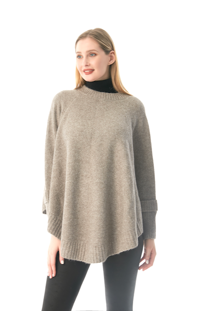 Brighton Poncho by Pretty Persuasions in Taupe