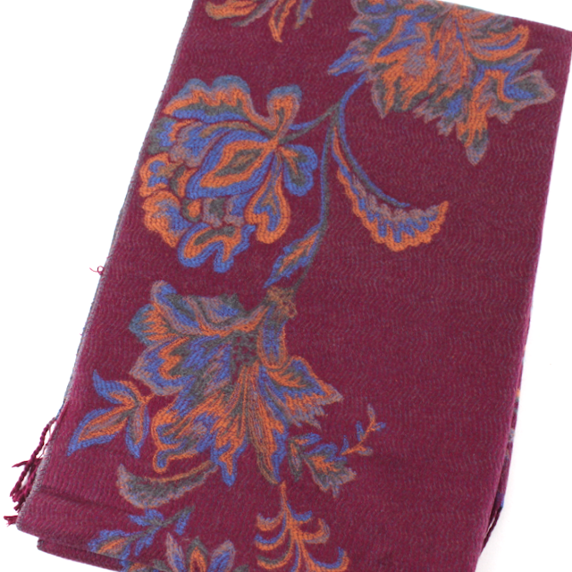 Floral Scarf by Pretty Persuasions in Wine