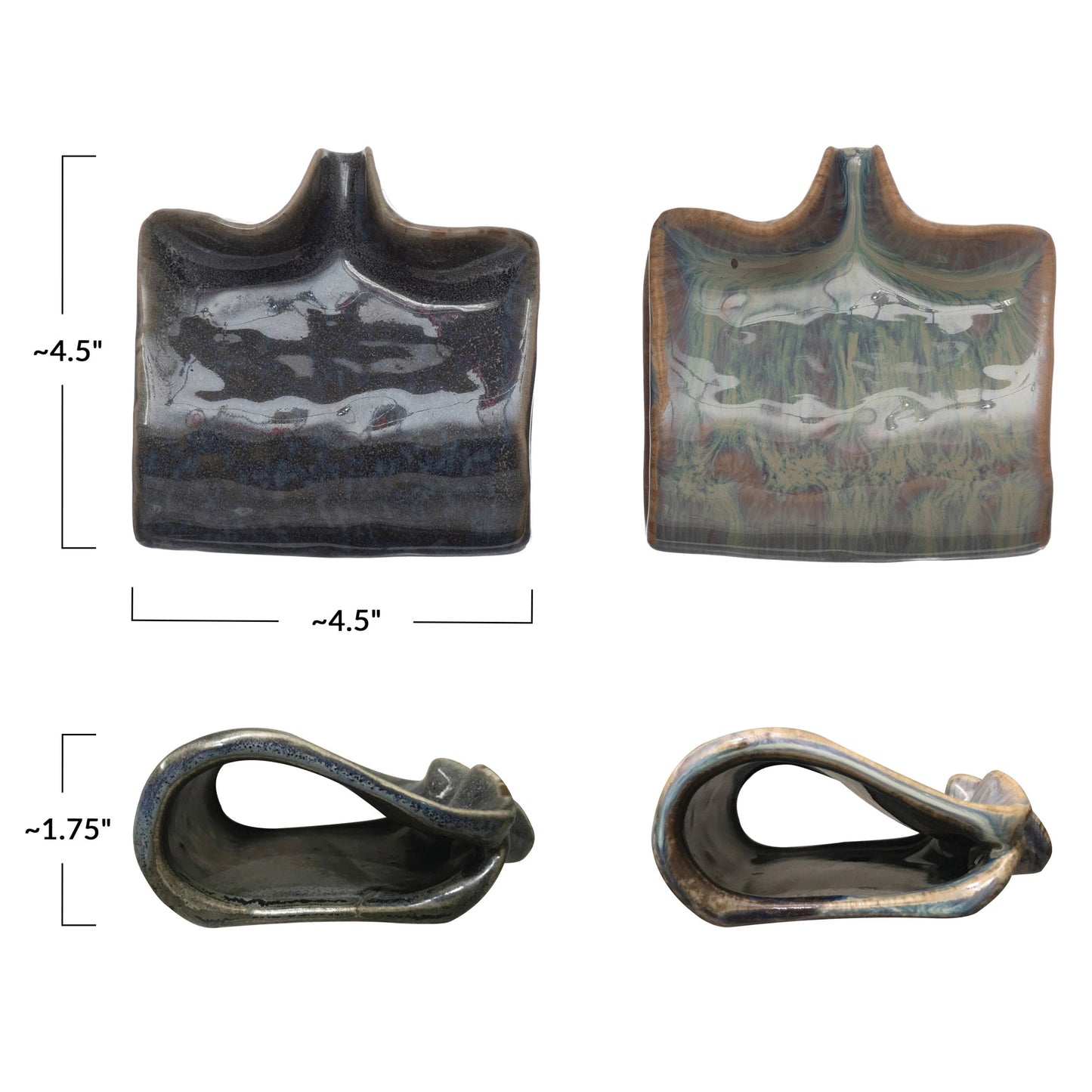 Square Stoneware Sponge Holder/Soap Dish by Creative Co-Op