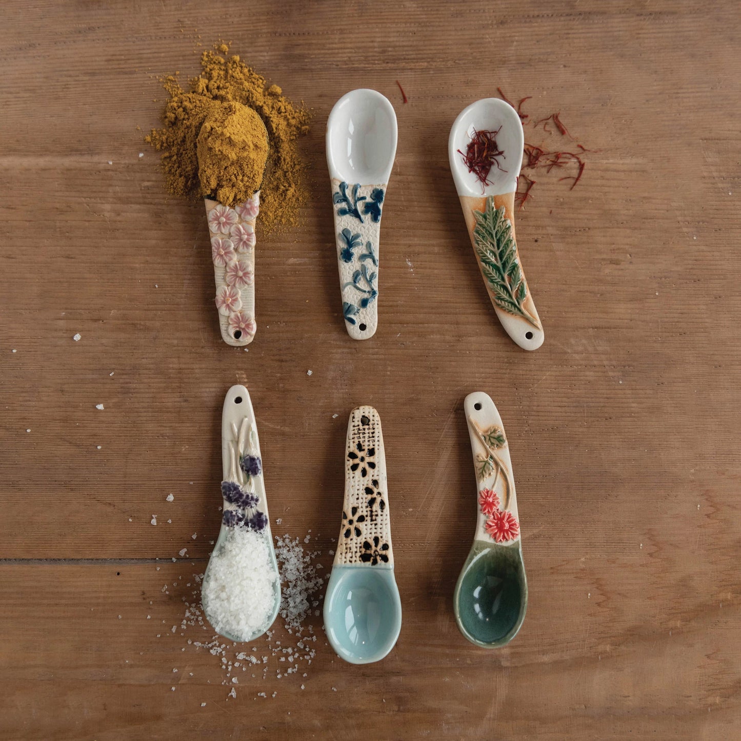 Hand-Painted Spoon with Handle by Creative Co-Op in Various Styles