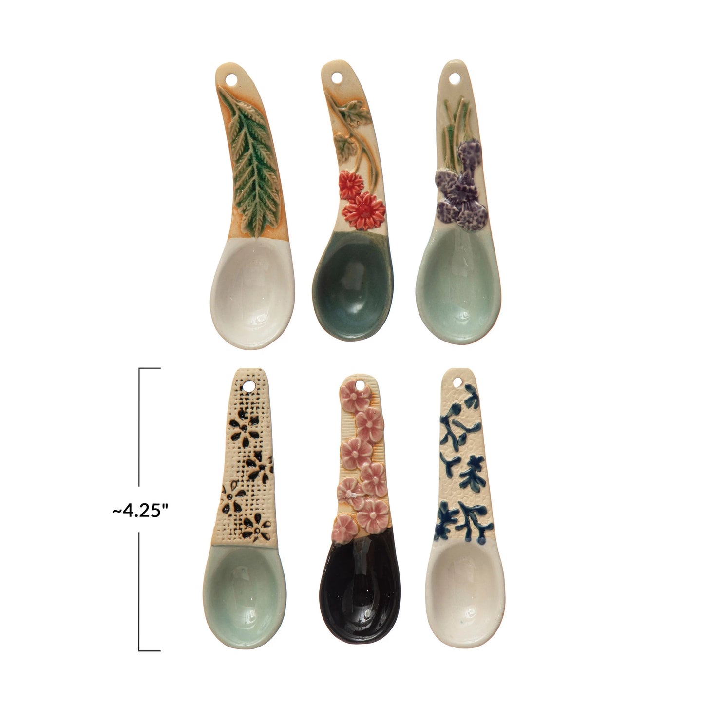 Hand-Painted Spoon with Handle by Creative Co-Op in Various Styles