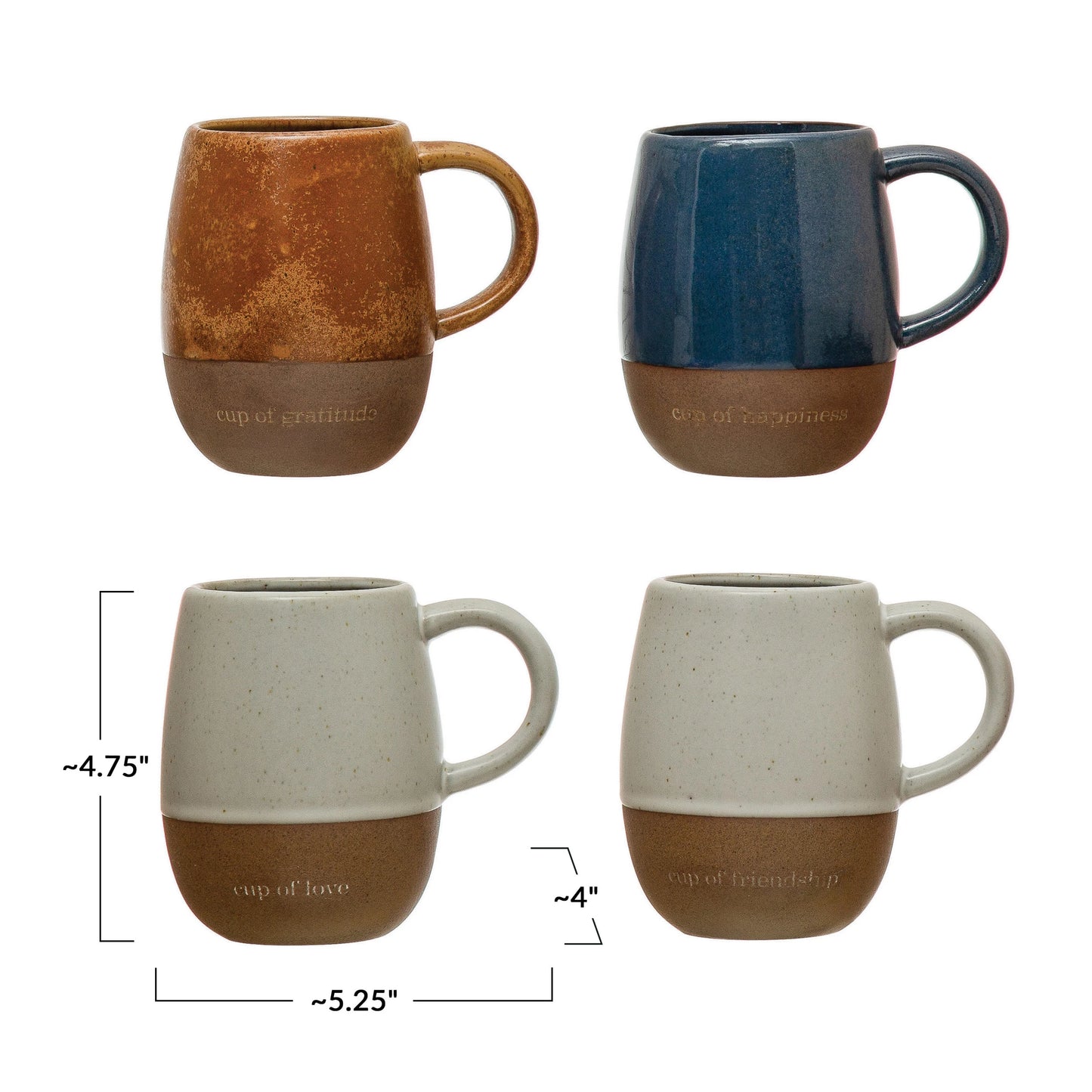 18oz Stoneware Mug with Wood Gift Box by Creative Co-Op