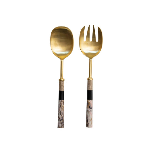 Stainless Steel Salad Servers by Creative Co-Op
