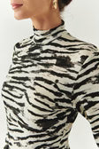 Laylani K. Blouse by Exquise in Black/Beige