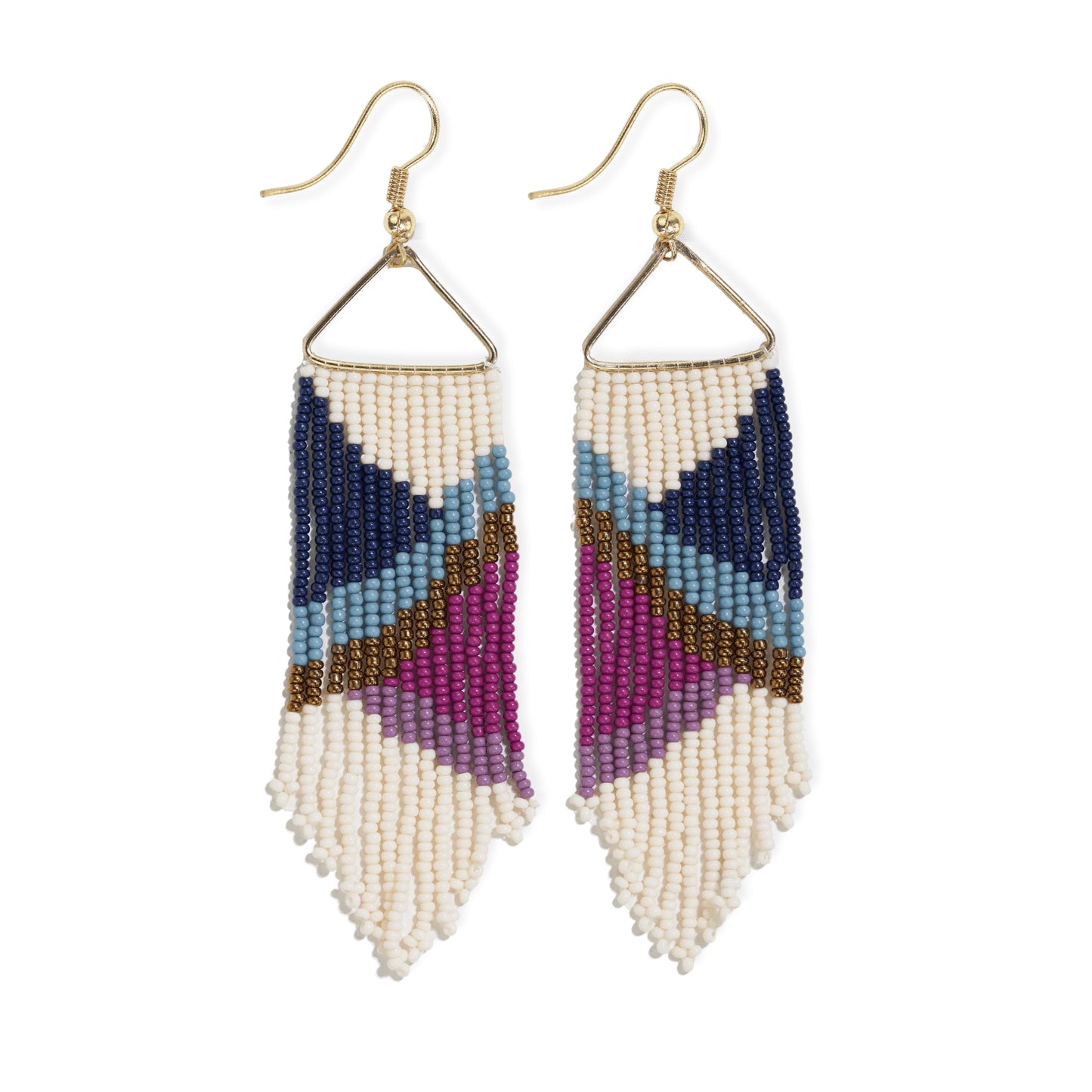 Emilie Angles Beaded Fringe Earrings by Ink+Alloy in Iceland