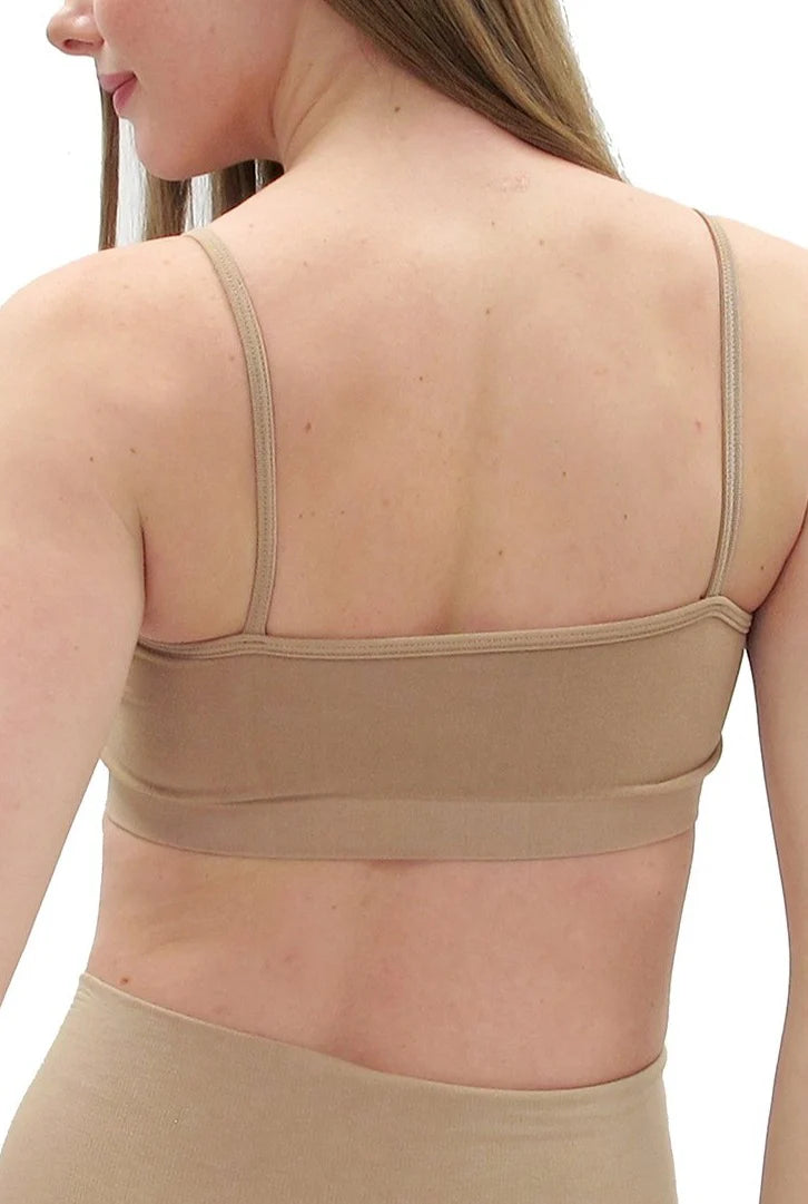 Spaghetti Strap Bra by Elietian in Tan