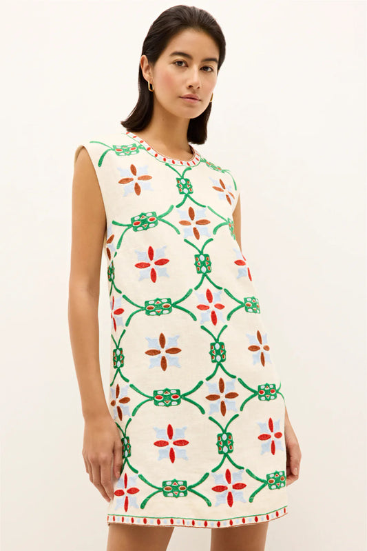 Yvette Dress by Marie Oliver in Trellis