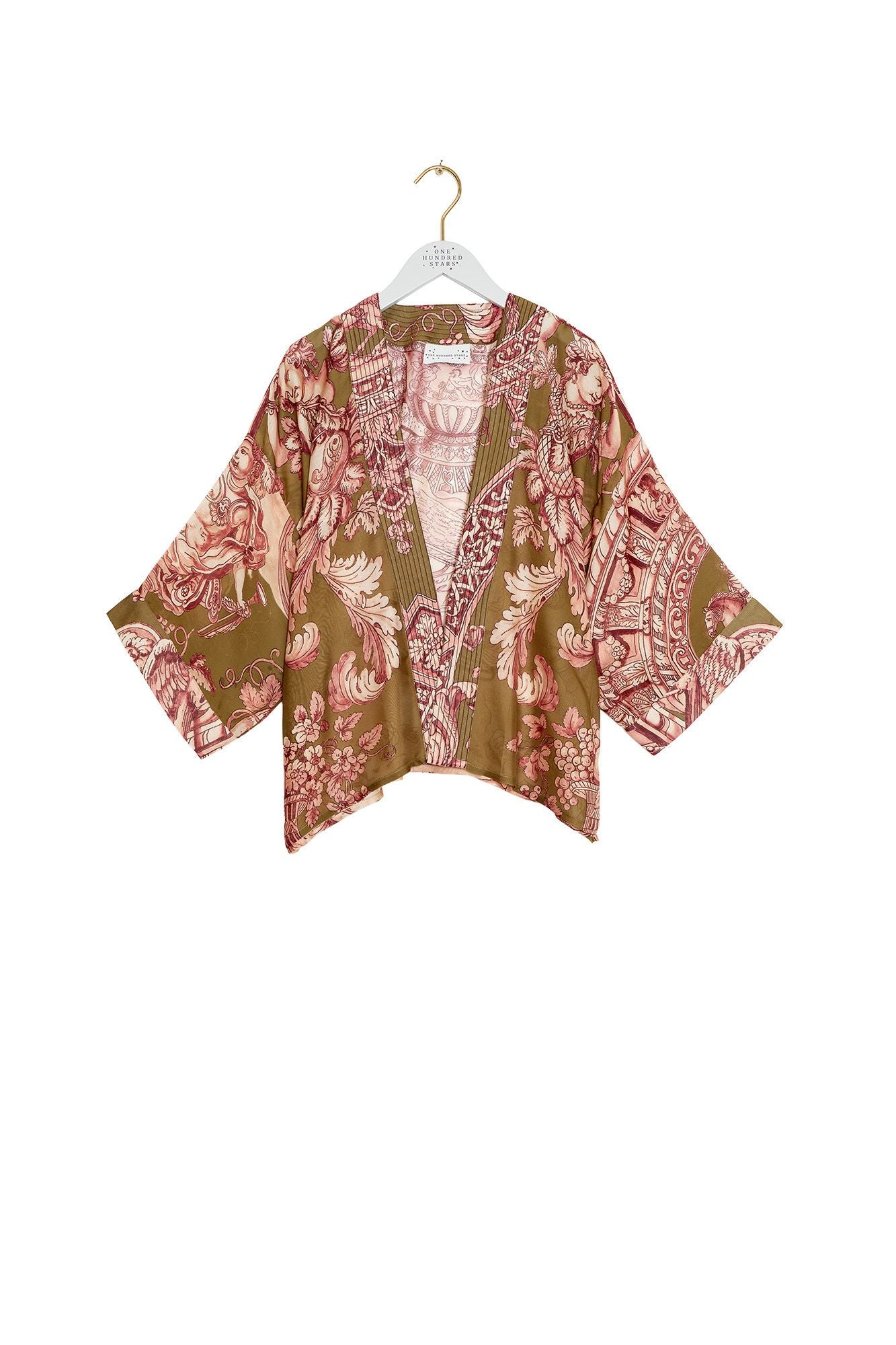 Angels Kimono by One Hundred Stars in Olive