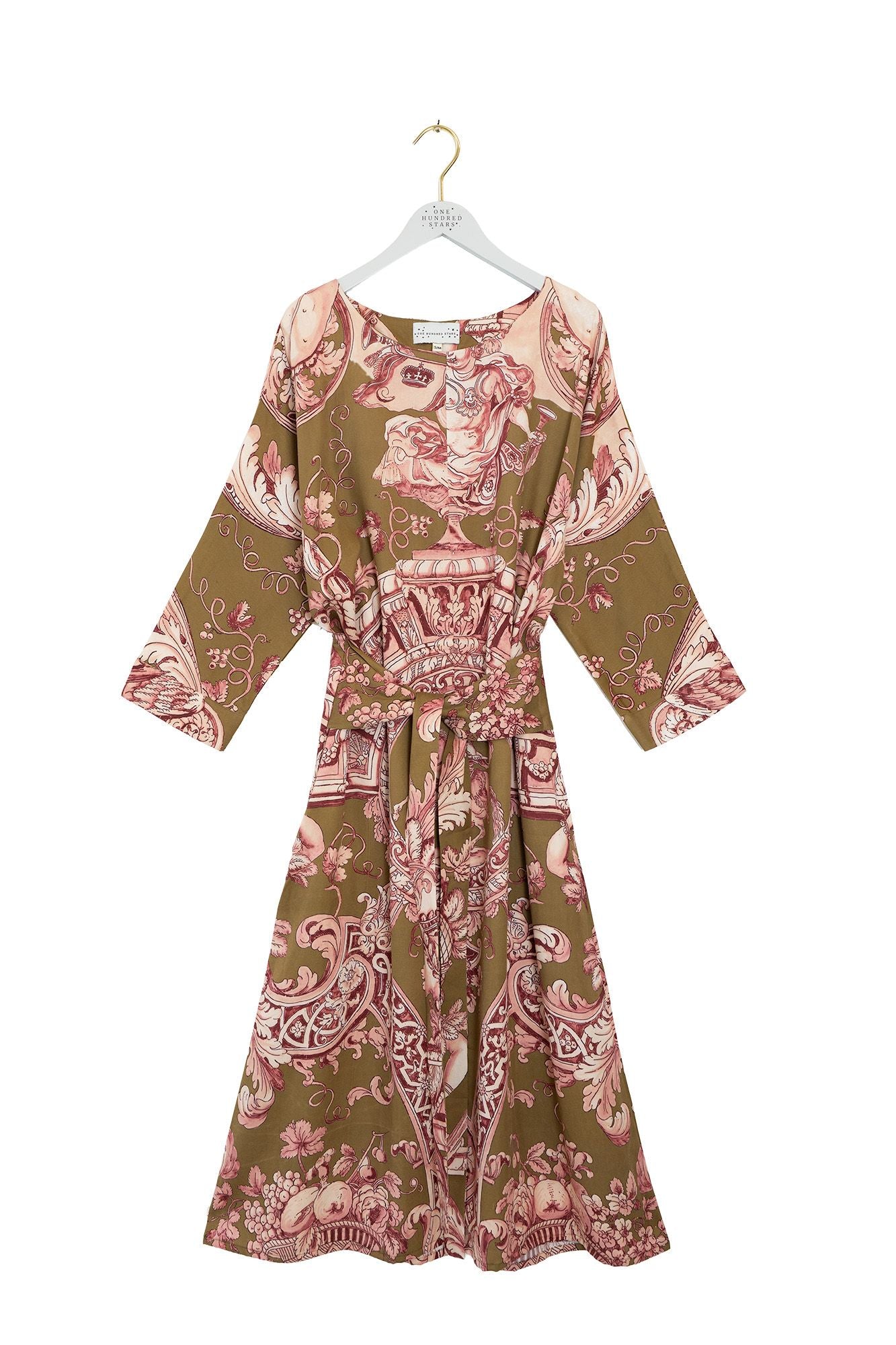 Angels Kate Dress by One Hundred Stars in Olive