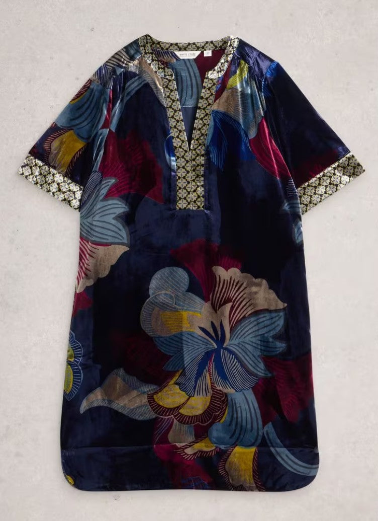 June Velvet Dress by White Stuff in Navy
