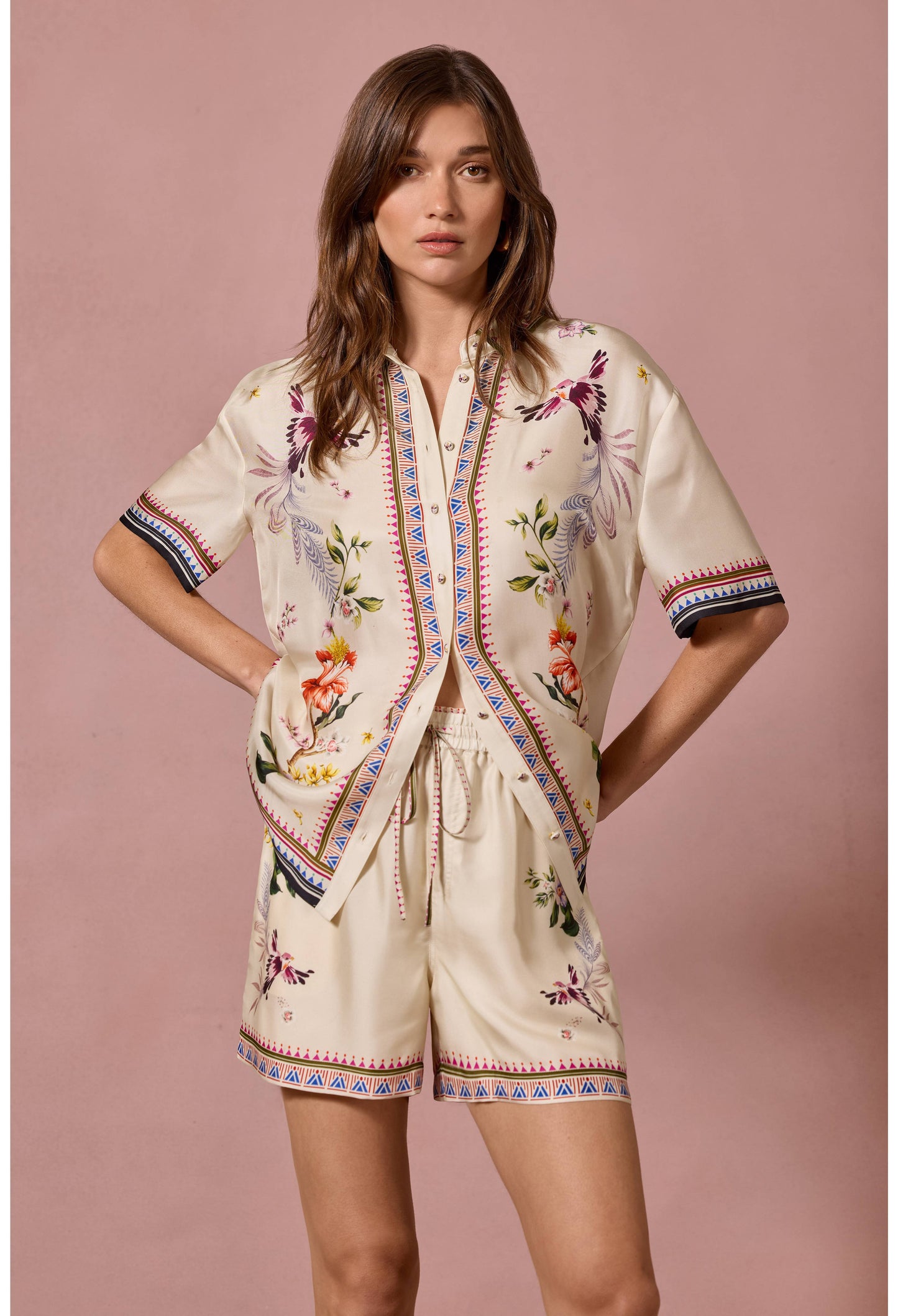 Ophelia Camp Shirt by Johnny Was in Willah