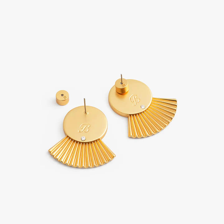 August Cay Large Fan Earring by Brackish in Gold