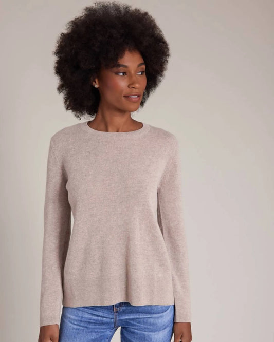 Easy Crew Neck Sweater by Alashan in Coconut